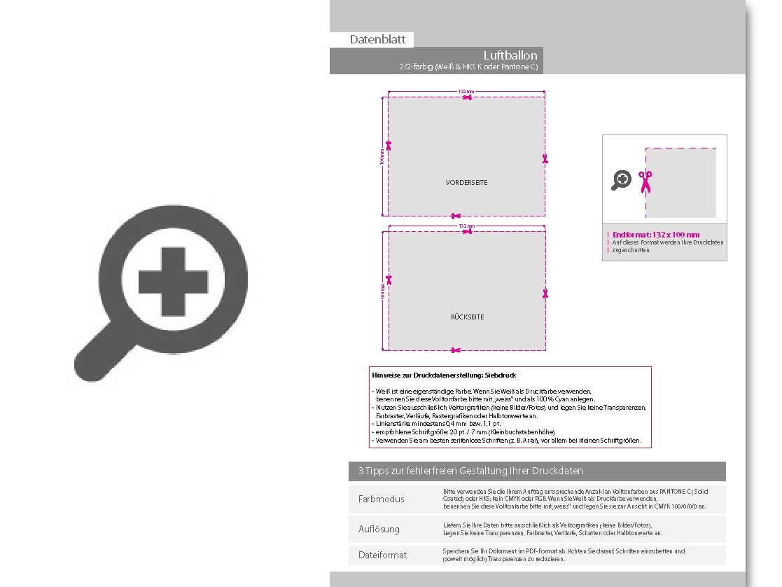 Product Bild luftballon_metallic_Ø_27_cm_2_2-farbig_(wei___&_hks_oder_pantone)_zweiseitig_bedruckt