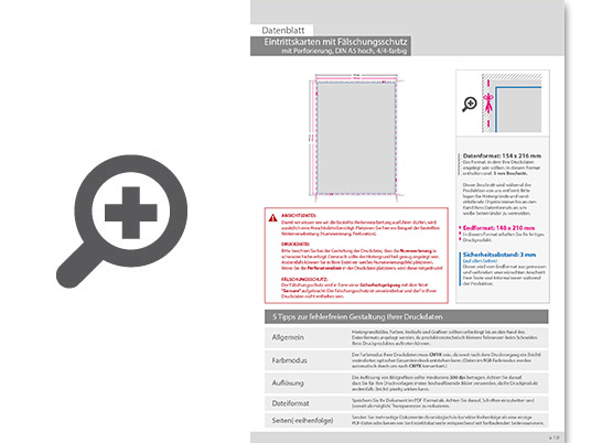 Product Bild eintrittskarte_mit_f__lschungsschutz_din_a5__mit_perforierung_(4_4_beidseitig_bedruckt)