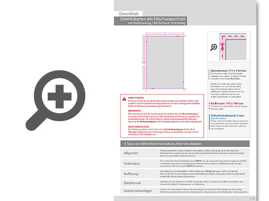 Product Bild eintrittskarte_mit_f__lschungsschutz_din_a6__mit_perforierung_(4_4_beidseitig_bedruckt)