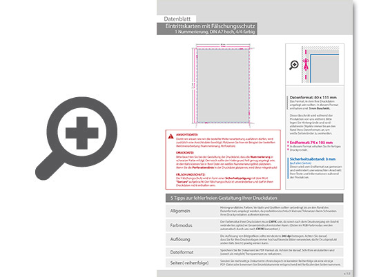 Product Bild eintrittskarte_mit_f__lschungsschutz_din_a7__1x_nummeriert_(4_4_beidseitig_bedruckt)