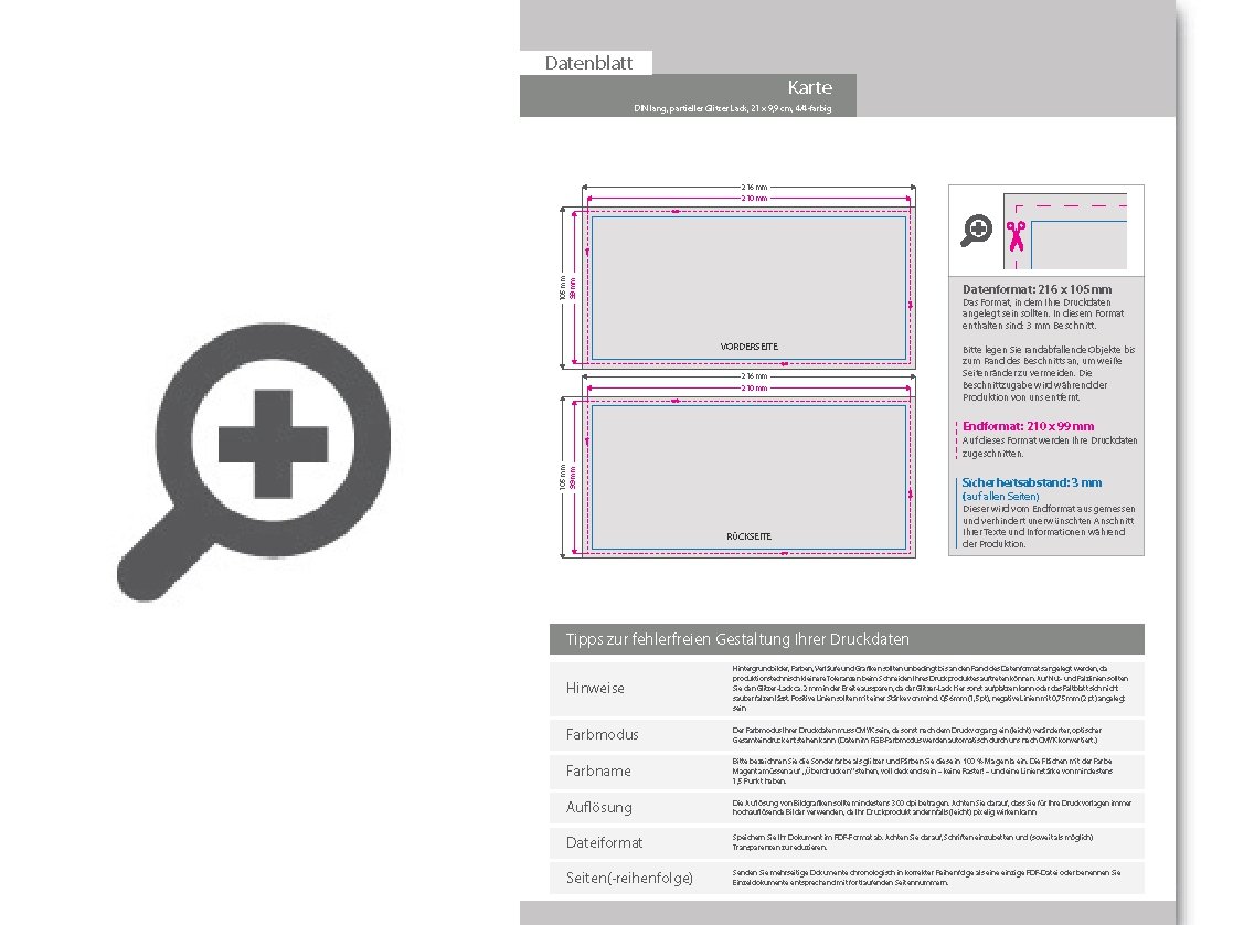 Product Bild trauerkarte_din_lang_quer_4_4_farbig_mit_beidseitig_partieller_glitzer-lackierung
